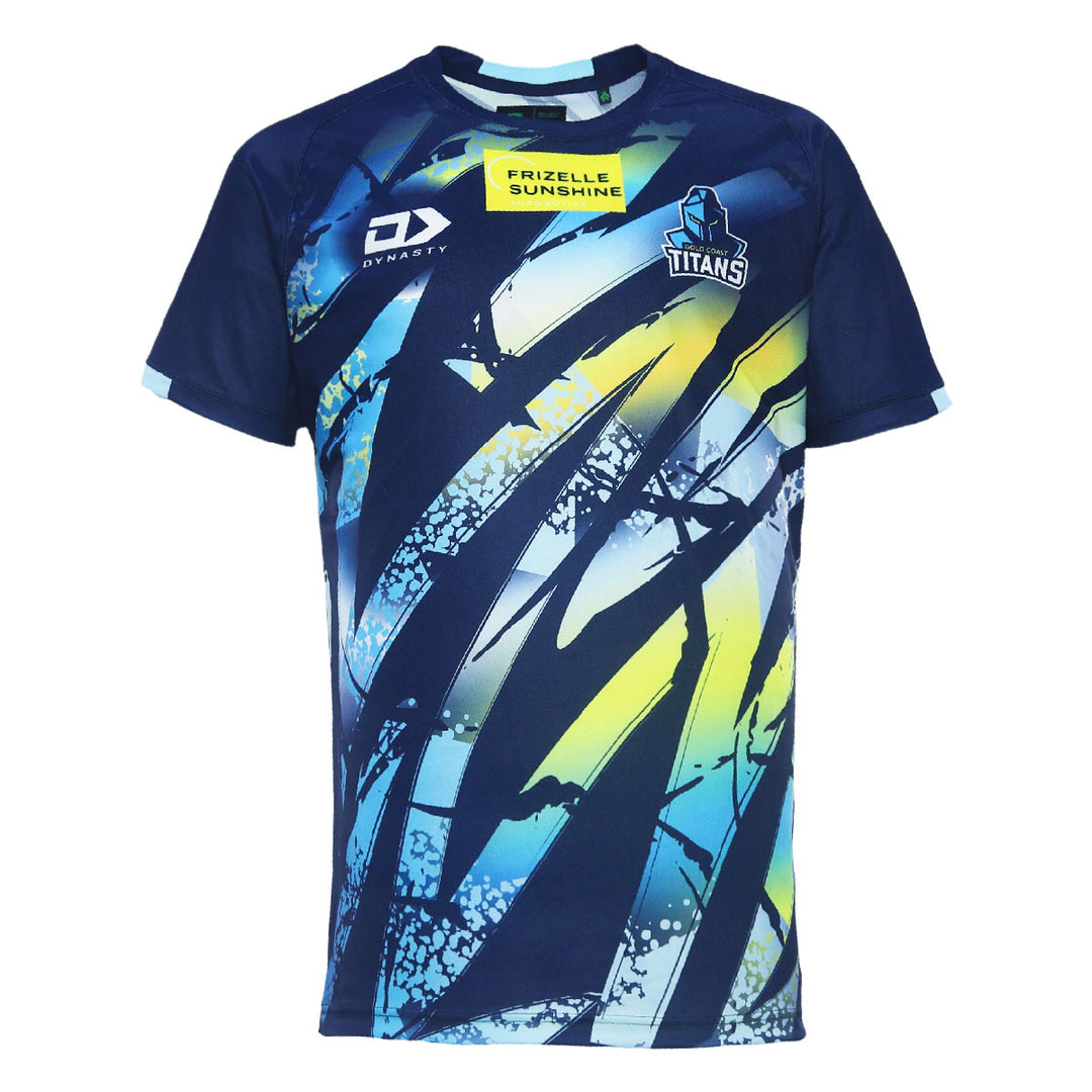 2024 Gold Coast Titans Mens Navy Training Tee-FRONT