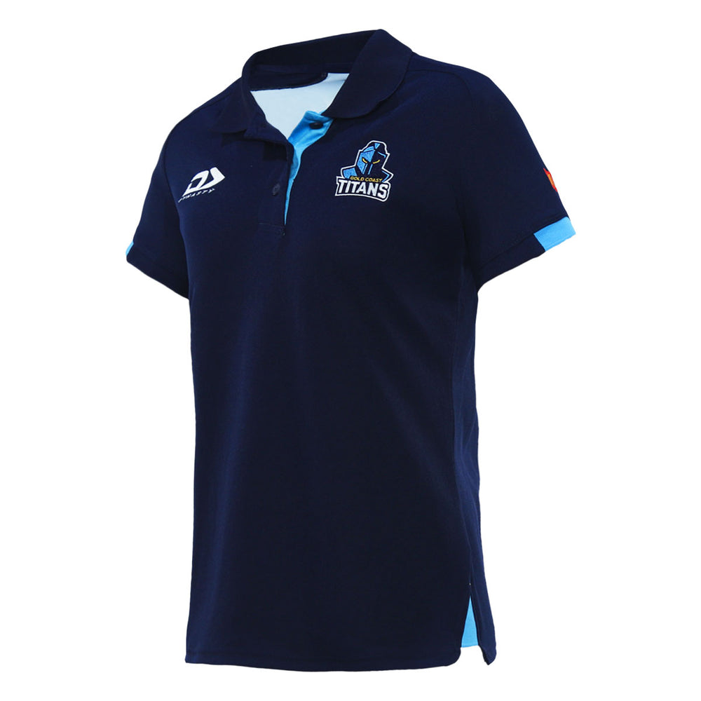 2024 Gold Coast Titans Ladies Navy Media Polo-LEFT