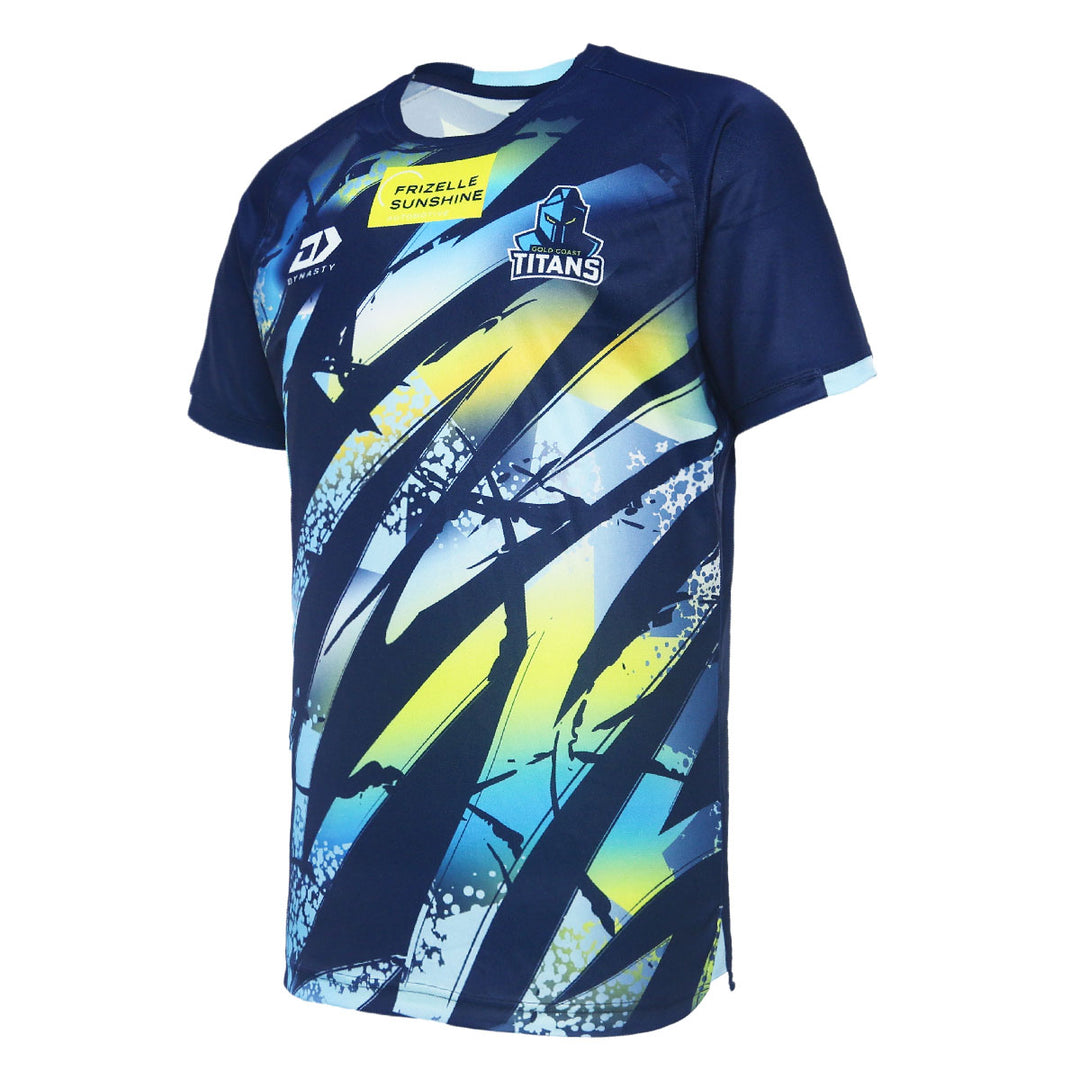 2024 Gold Coast Titans Mens Navy Training Tee-LEFT