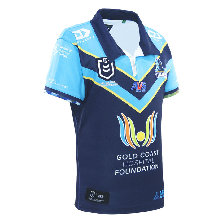 2025 Gold Coast Titans Junior Replica ANZAC Round Jersey - Navy
