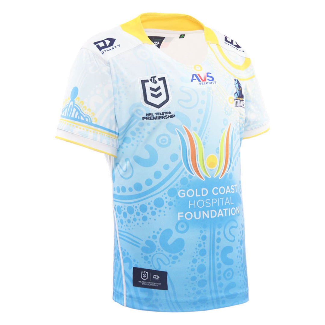 2025 Gold Coast Titans Junior Replica Indigenous Jersey - White