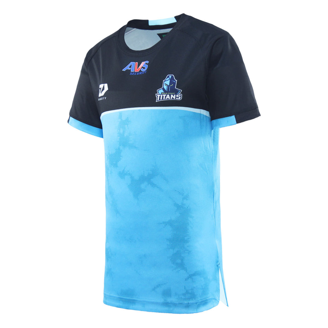 2025 Gold Coast Titans Junior Cyan Training Tee