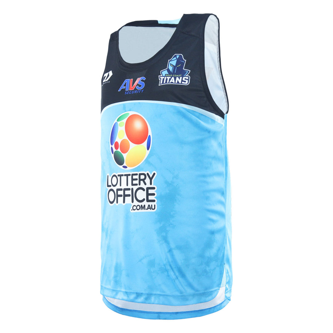 2025 Gold Coast Titans Mens Cyan Training Singlet