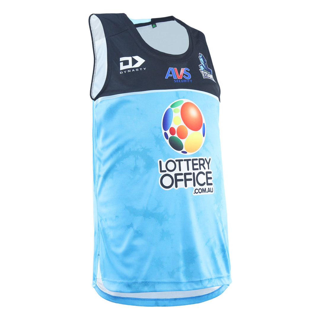 2025 Gold Coast Titans Mens Cyan Training Singlet