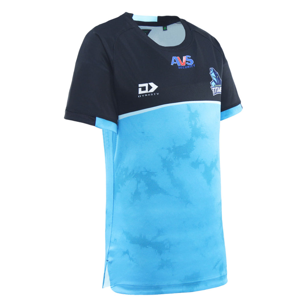 2025 Gold Coast Titans Junior Cyan Training Tee