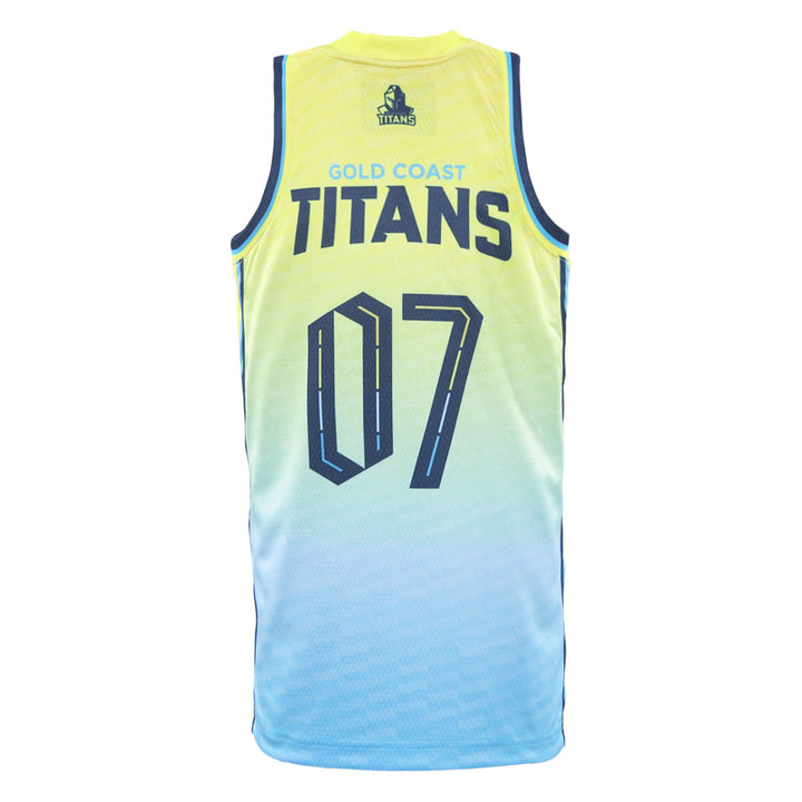2026 Gold Coast Titans Junior Basketball Singlet - Fade