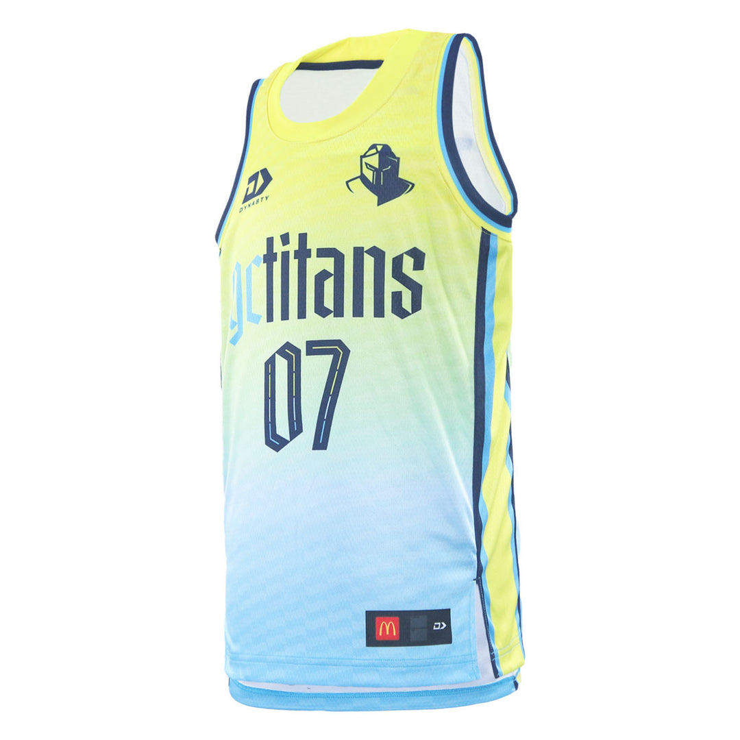2026 Gold Coast Titans Junior Basketball Singlet - Fade