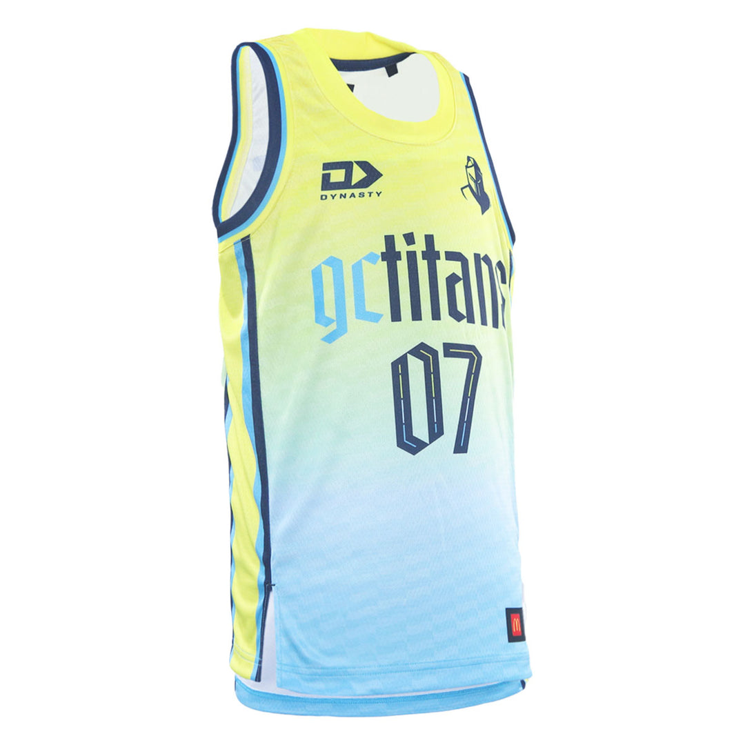 2026 Gold Coast Titans Junior Basketball Singlet - Fade