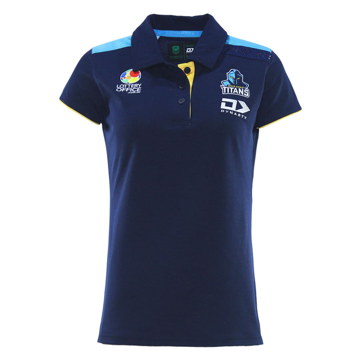 2026 Gold Coast Titans Ladies Media Polo - Navy