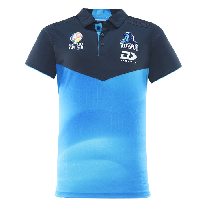 2026 Gold Coast Titans Mens Alternate Media Polo - Cyan