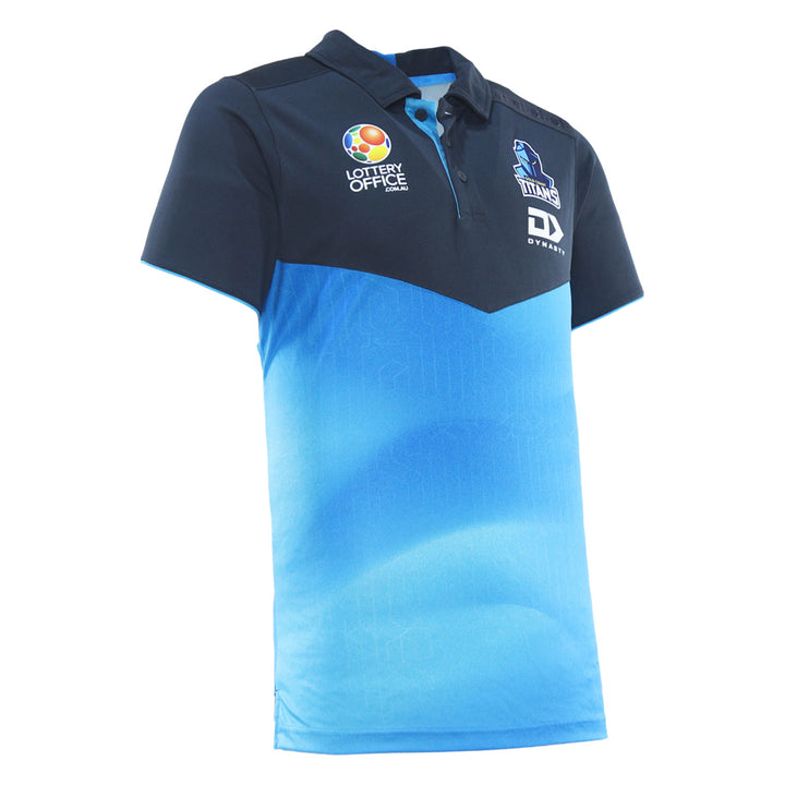 2026 Gold Coast Titans Mens Alternate Media Polo - Cyan