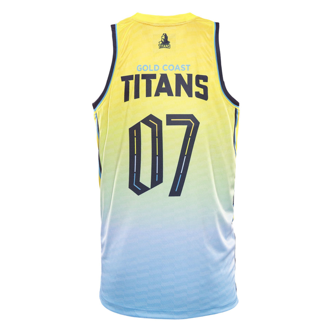 2026 Gold Coast Titans Mens Basketball Singlet - Fade