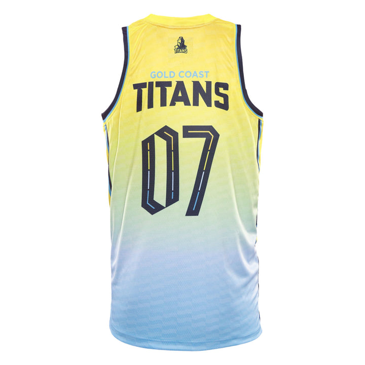 2026 Gold Coast Titans Mens Basketball Singlet - Fade