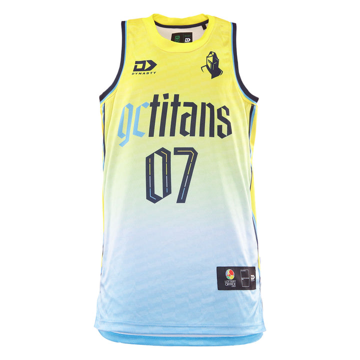2026 Gold Coast Titans Mens Basketball Singlet - Fade