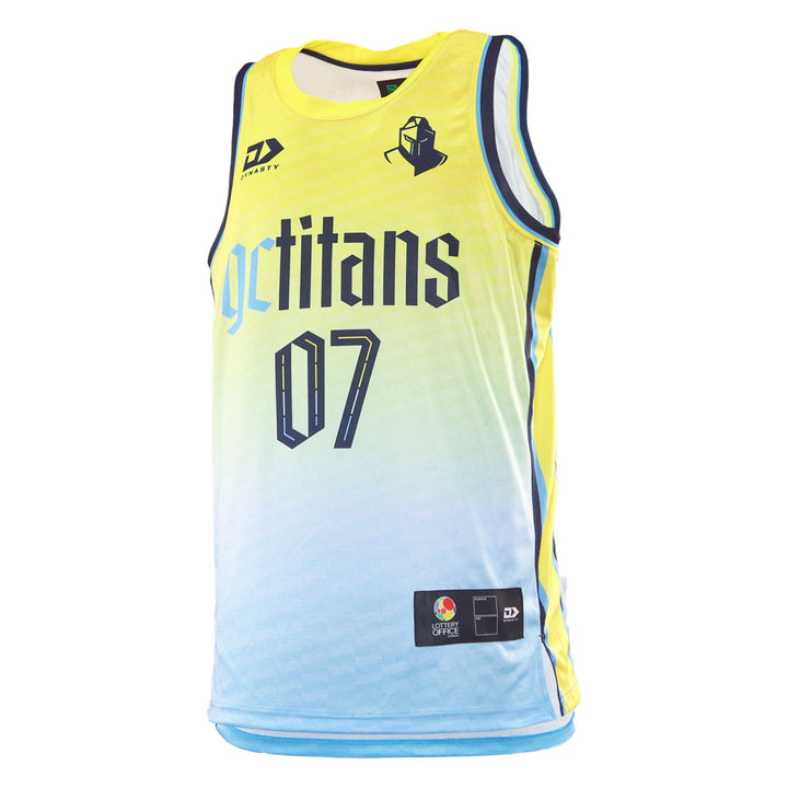 2026 Gold Coast Titans Mens Basketball Singlet - Fade