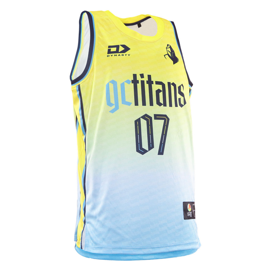 2026 Gold Coast Titans Mens Basketball Singlet - Fade