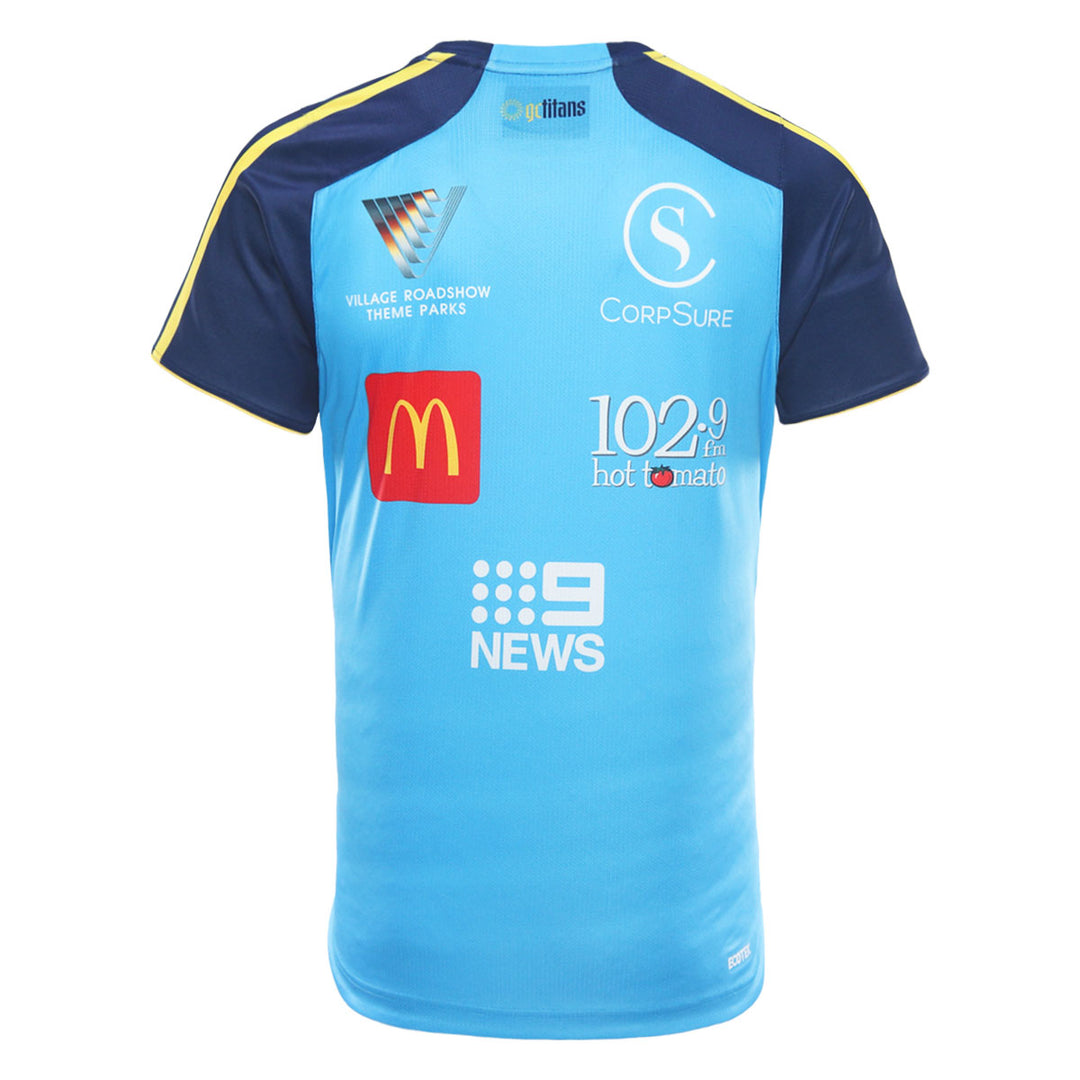 2026 Gold Coast Titans Mens Coaches Tee - Cyan