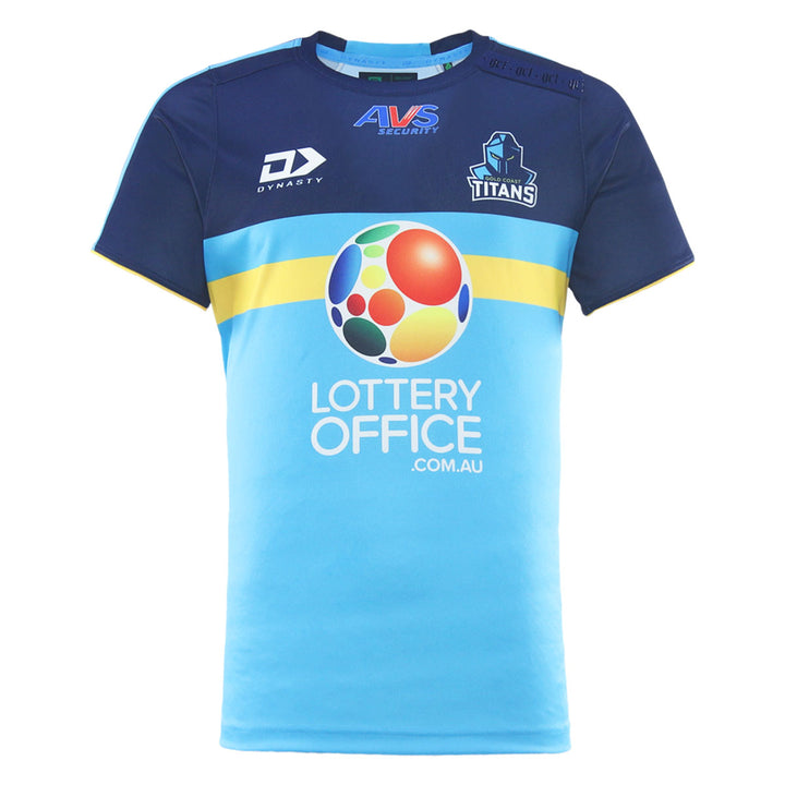 2026 Gold Coast Titans Mens Coaches Tee - Cyan