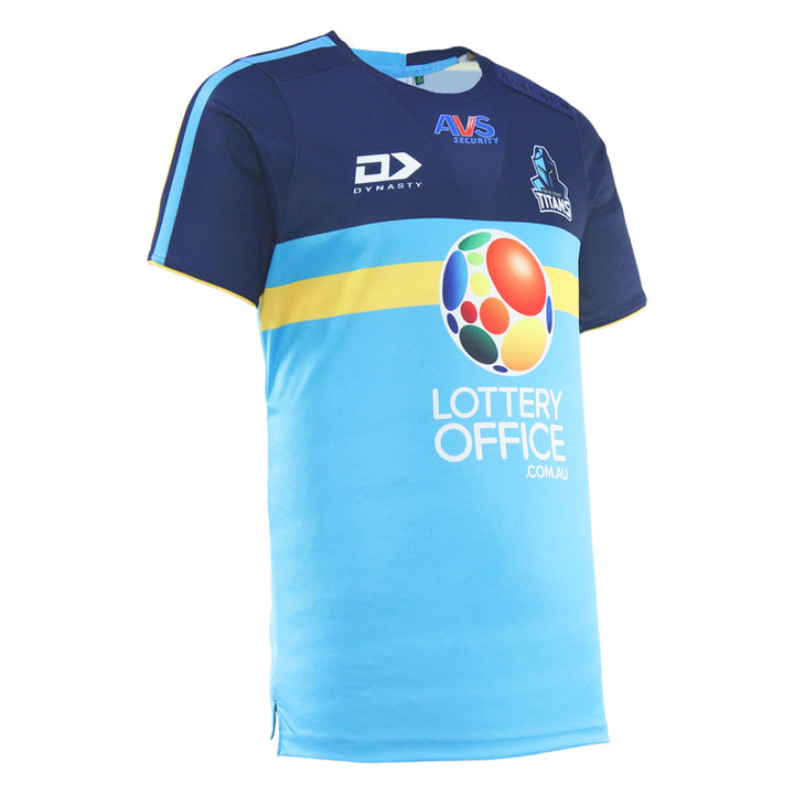 2026 Gold Coast Titans Mens Coaches Tee - Cyan