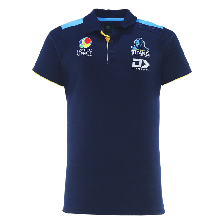 2026 Gold Coast Titans Adults Media Polo - Navy