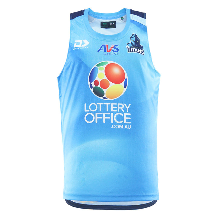 2026 Gold Coast Titans Mens Training Singlet - Cyan