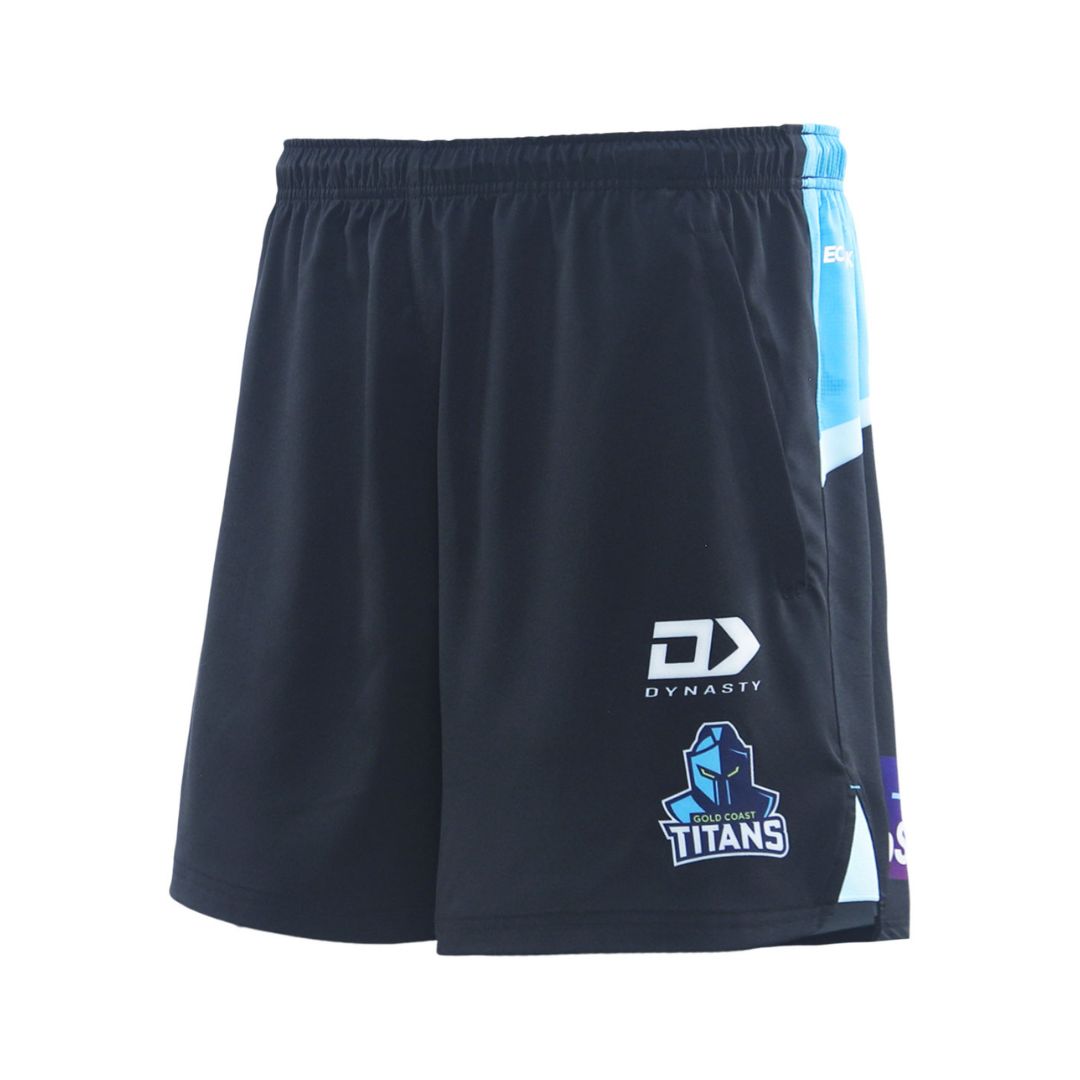 2025 Gold Coast Titans Mens Black Gym Shorts