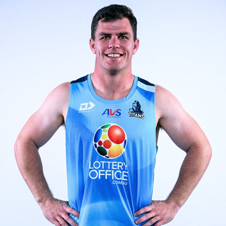 2026 Gold Coast Titans Adults Training Singlet - Cyan