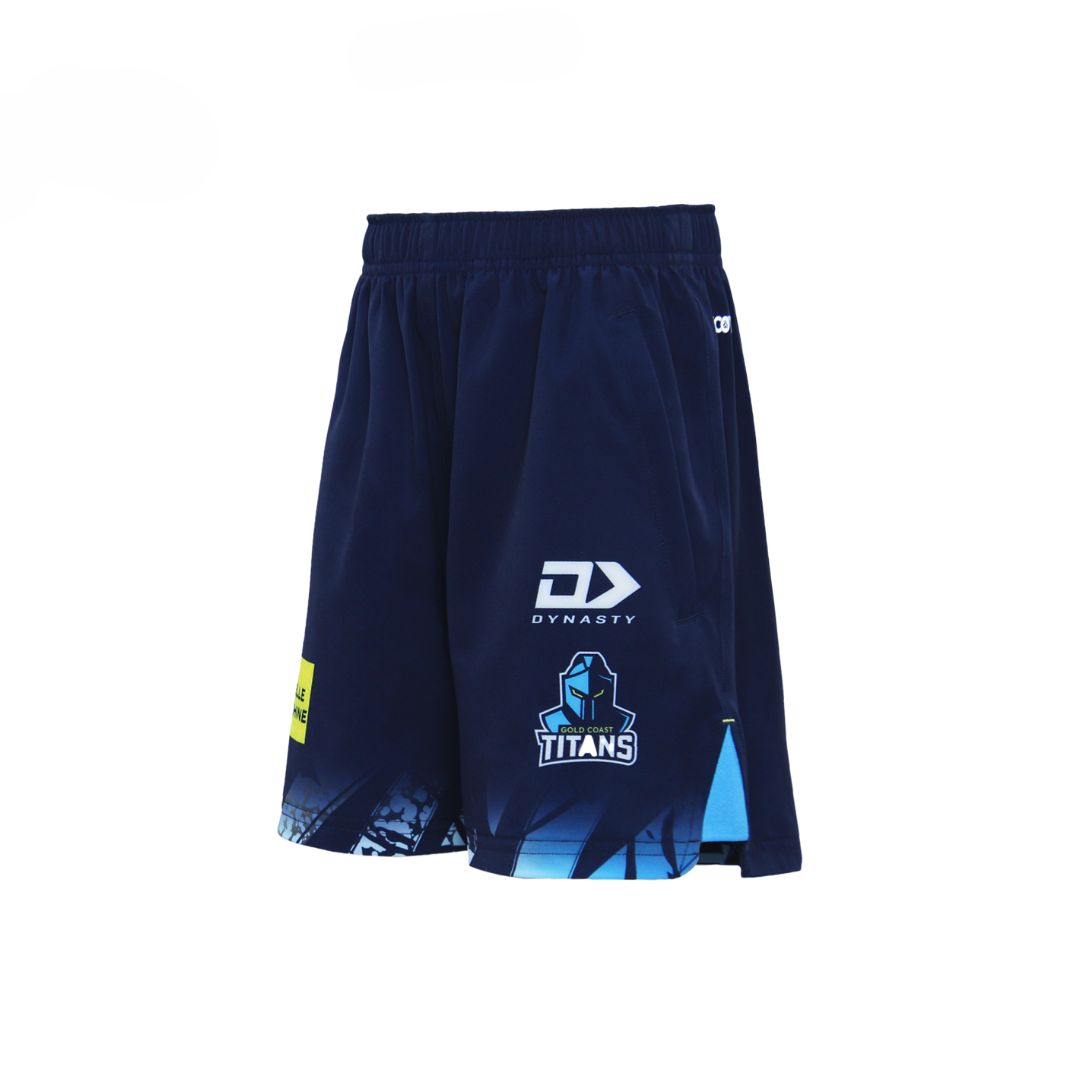 2024 Gold Coast Titans Junior Navy Gym Short-LEFT