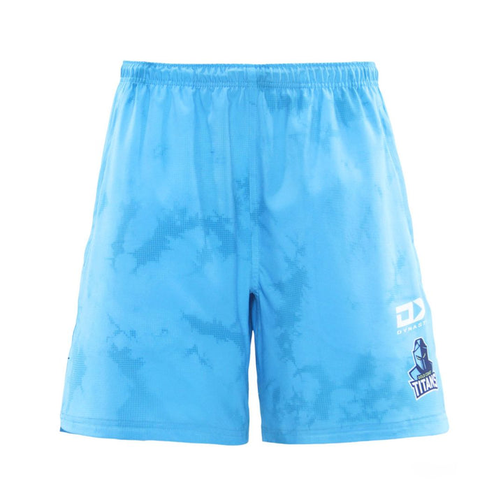 2025 Gold Coast Titans Mens Cyan Gym Shorts