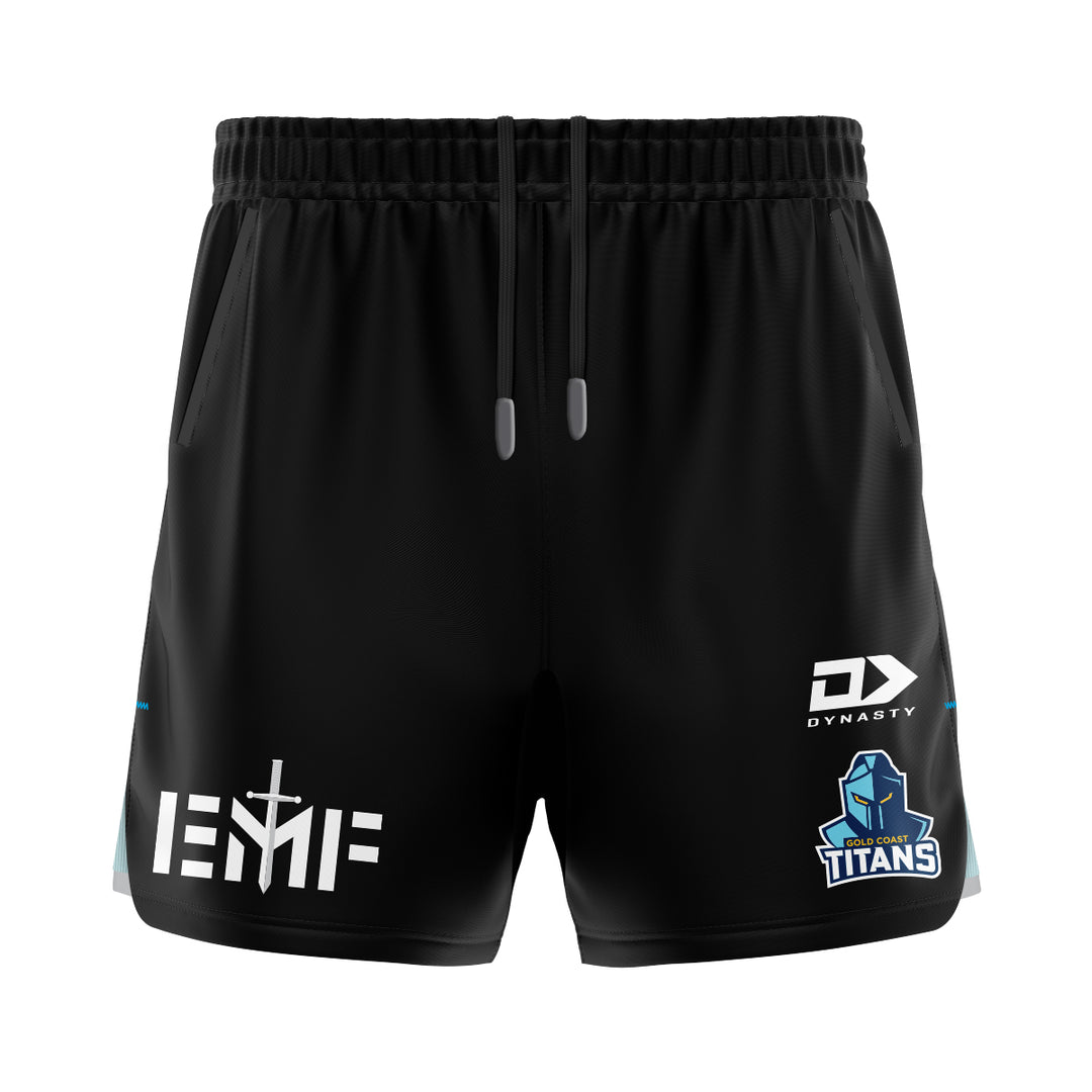 2025 Gold Coast Titans NRLW Ladies Gym Short - Black