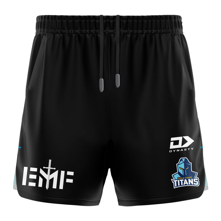2025 Gold Coast Titans NRLW Mens Gym Short - Black