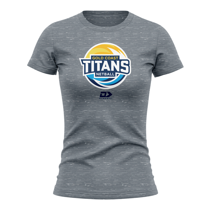 2025 Gold Coast Titans Netball Ladies Graphic Tee - Grey Marle