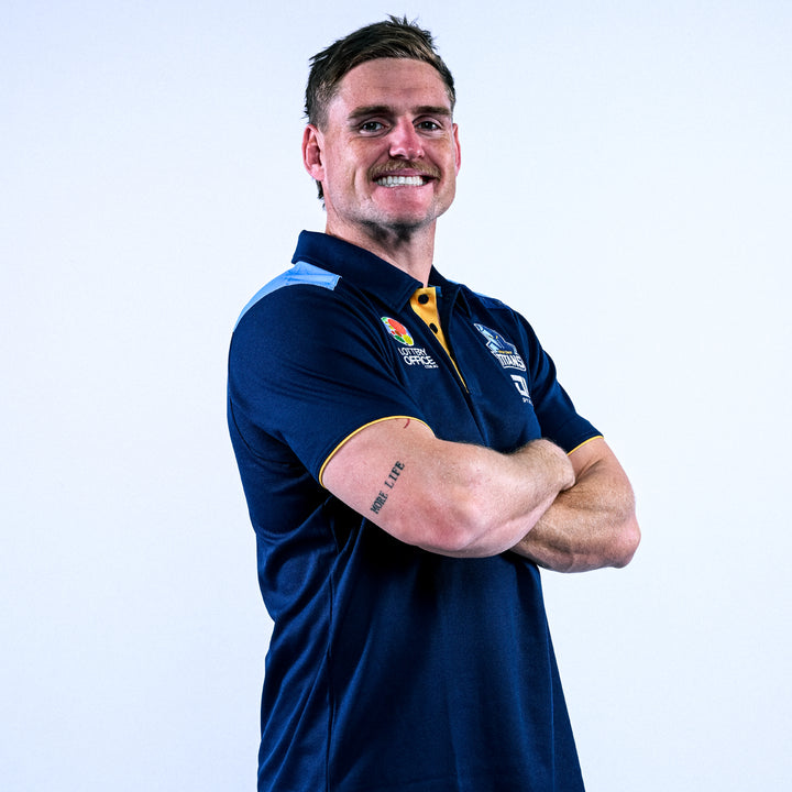 2026 Gold Coast Titans Mens Media Polo - Navy
