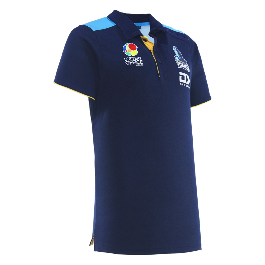 2026 Gold Coast Titans Mens Media Polo - Navy