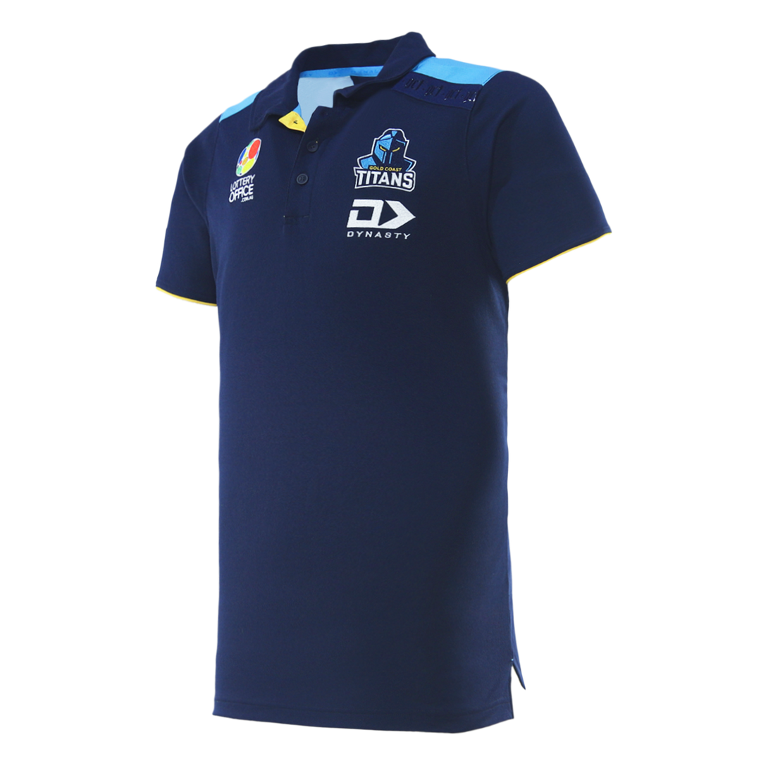 2026 Gold Coast Titans Mens Media Polo - Navy