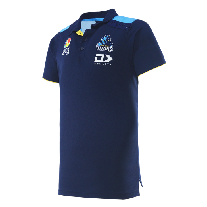 2026 Gold Coast Titans Mens Media Polo - Navy