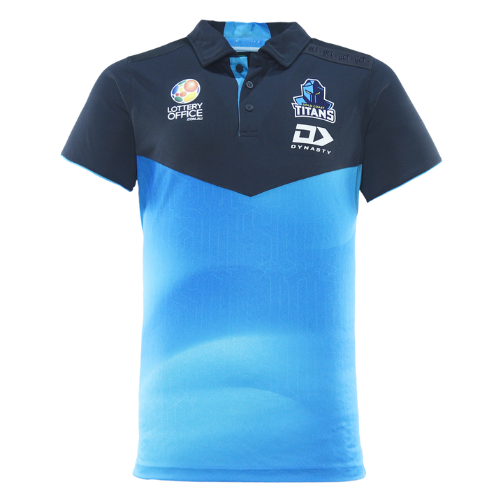 2026 Gold Coast Titans Adults Alternate Media Polo - Cyan