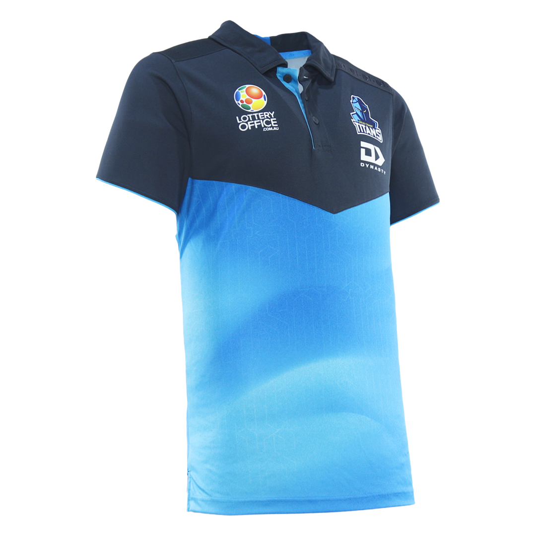 2026 Gold Coast Titans Adults Alternate Media Polo - Cyan