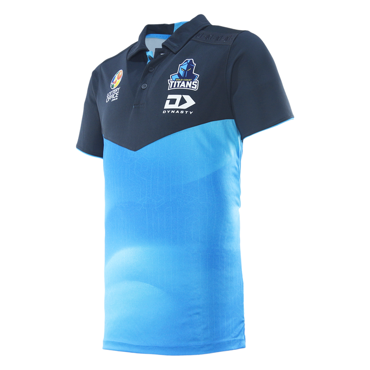 2026 Gold Coast Titans Adults Alternate Media Polo - Cyan