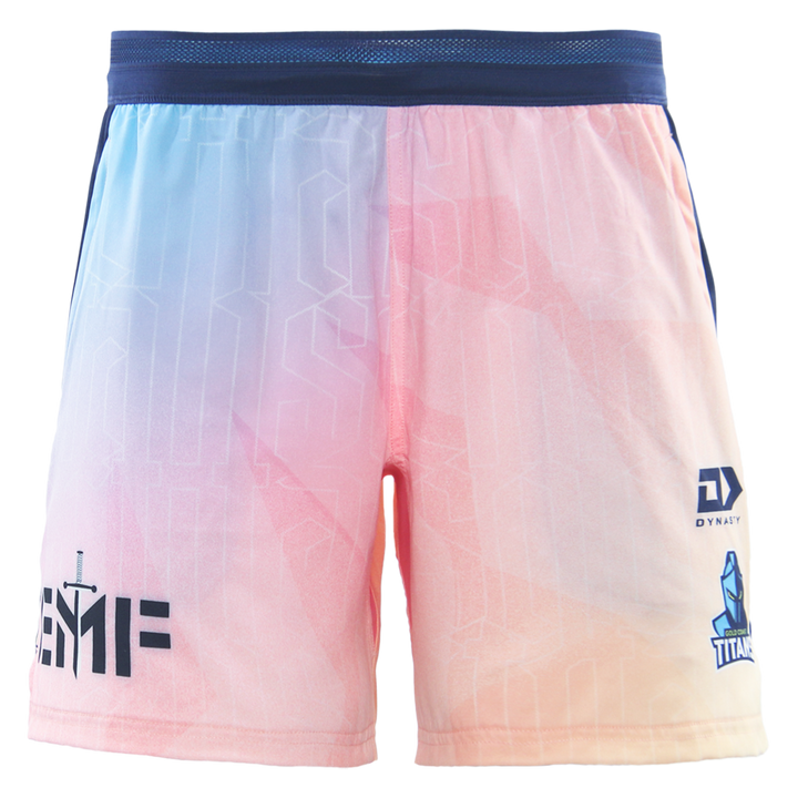 2026 Gold Coast Titans Mens Gym Short - Sunset