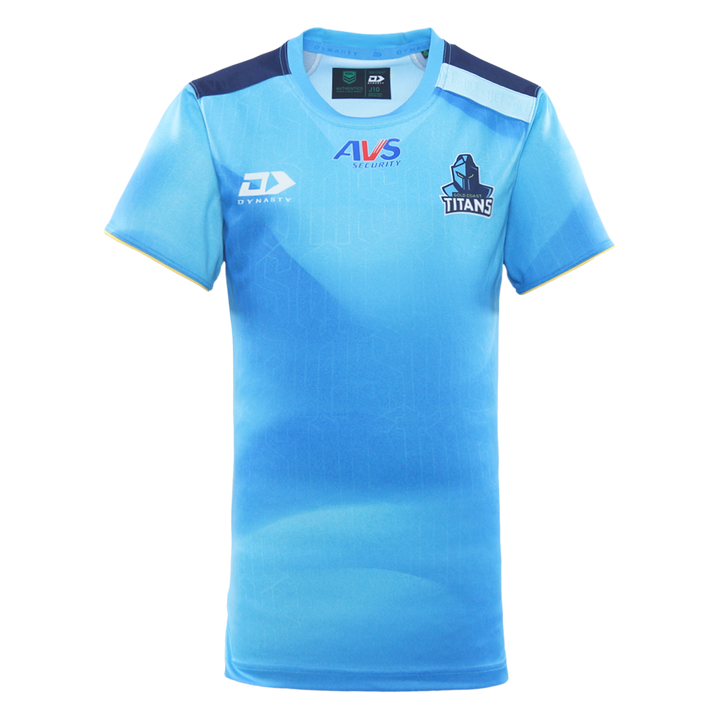 2026 Gold Coast Titans Junior Training Tee - Cyan