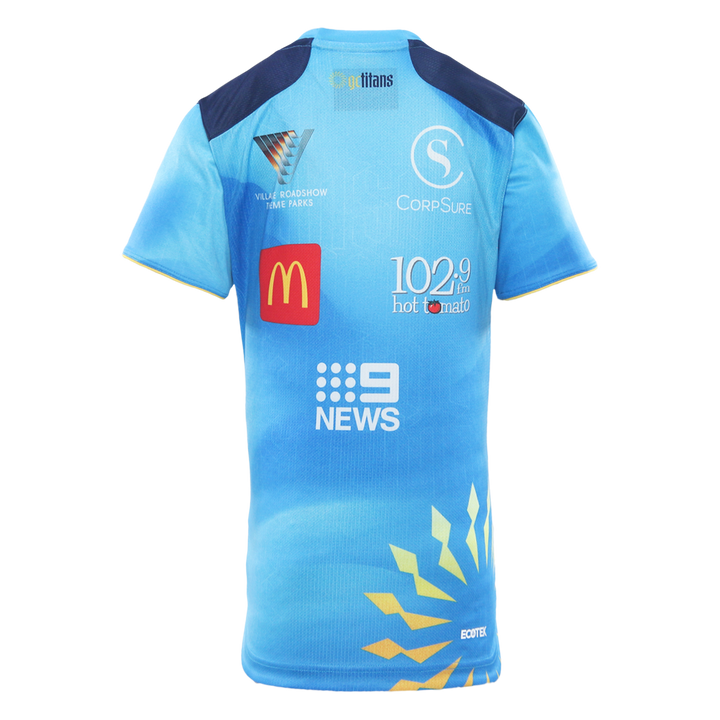 2026 Gold Coast Titans Junior Training Tee - Cyan