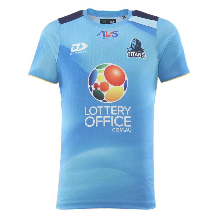 2026 Gold Coast Titans Mens Training Tee - Cyan