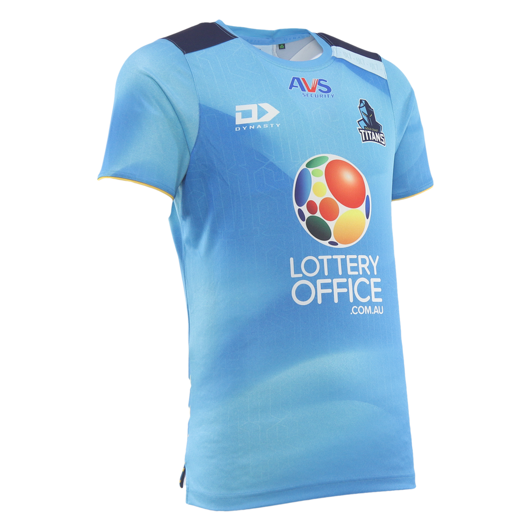 2026 Gold Coast Titans Mens Training Tee - Cyan