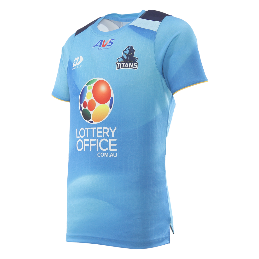 2026 Gold Coast Titans Mens Training Tee - Cyan