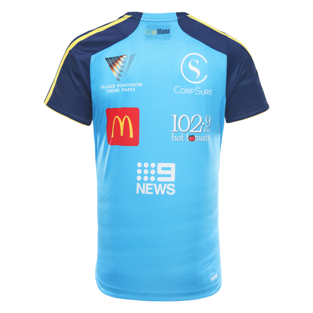 2026 Gold Coast Titans Adults Coaches Tee - Cyan