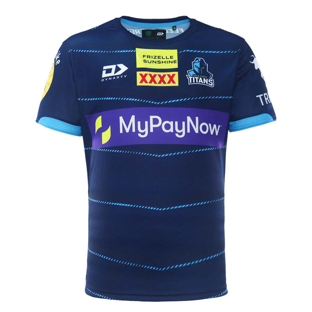 2023 Gold Coast Titans Mens Navy Alternate Training Tee-FRONT