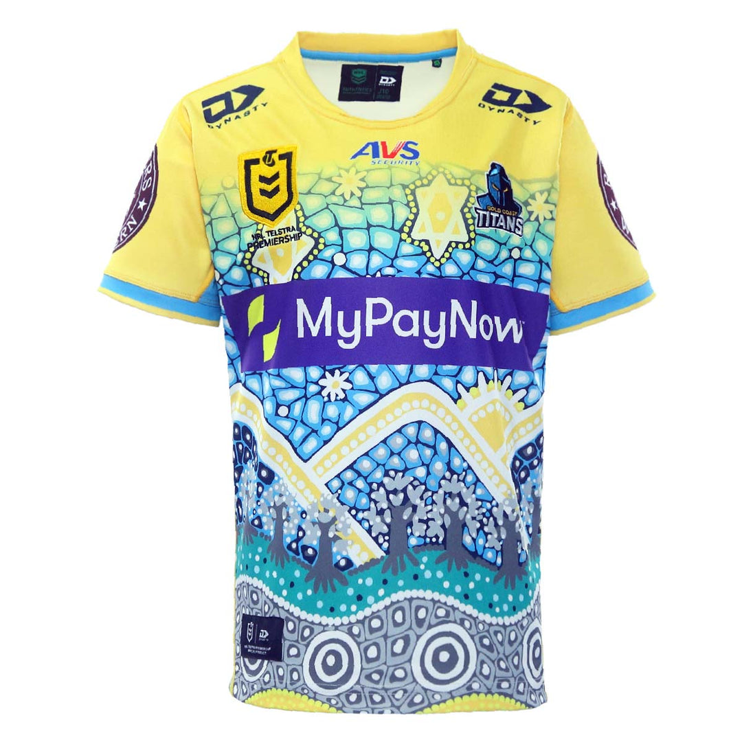 2023 Gold Coast Titans Junior Replica Indigenous Jersey-FRONT