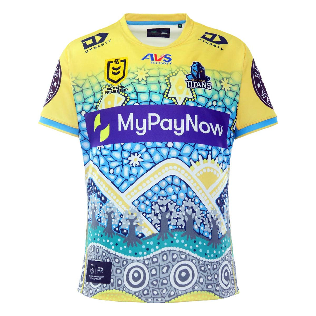  2023 Gold Coast Titans Mens Replica Indigenous Jersey-FRONT