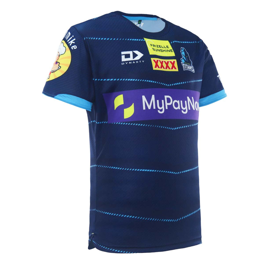 2023 Gold Coast Titans Mens Navy Alternate Training Tee-RIGHT